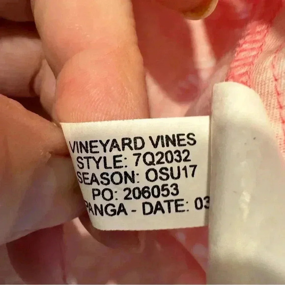 NWOT Girls Vineyard Vines Seashell Print Shift Dress Size 7 Pink Coral - Picture 9 of 9